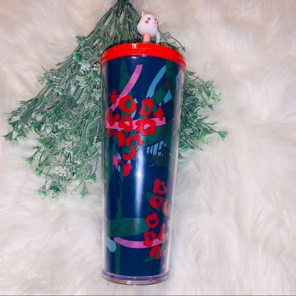 Starbucks Cheetah Animal Print Jungle Theme Fern Tumbler Cold Cup Summer 2021 - Picture 8 of 10